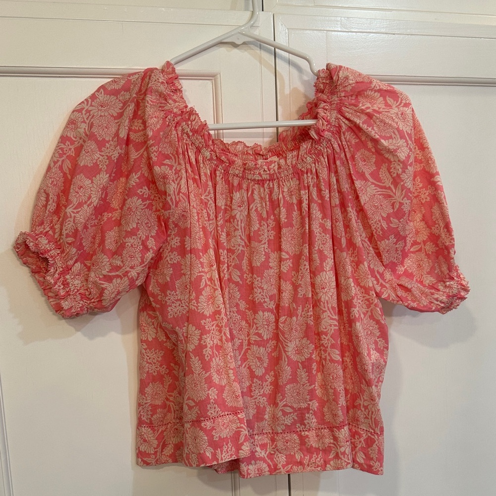 Th Great Pink Floral Top